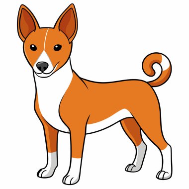 Şirin kırmızı tilki köpek çizgi film karakteri