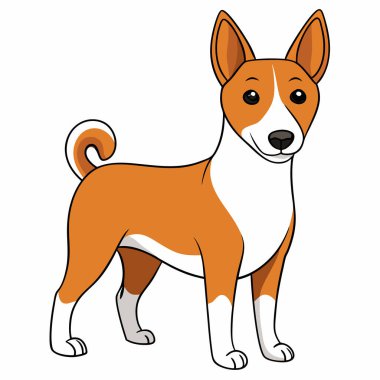 Çizgi film sevimli kırmızı köpek. Köpek. vektör illüstrasyonu.