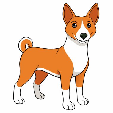 Çizgi filmlerdeki sevimli köpek. beyaz üzerine izole.