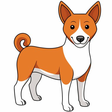 Çizgi film sevimli köpek, vektör illüstrasyonu