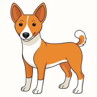 Şirin tilki çizgi filminin vektör çizimi.