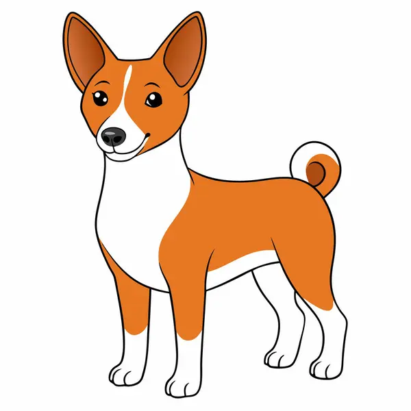 Çizgi film köpeği. tasarım ve boyama kitabı için vektör çizimi.