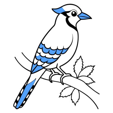 Mavi kuş vektör çizim.