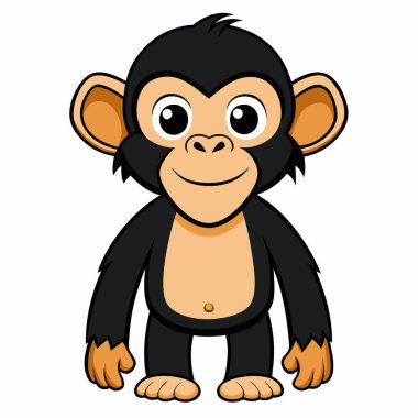 şirin maymun çizgi film karakteri çizimi