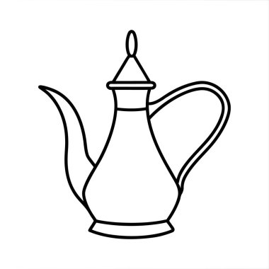çaydanlık simgesi vektör illüstrasyonu