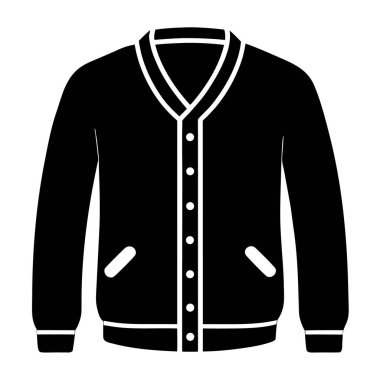 Ceket ikonu. Web için Sweatshirt vektör simgesinin basit çizimi