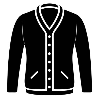 Ceket ikonu, basit stil. vektör illüstrasyonu.