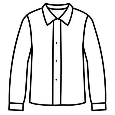 Erkek gömleği uzun kollu, kısa kollu, düğmeli, düğmeli, düğmeli, düğmeli. düz giysi şablonu