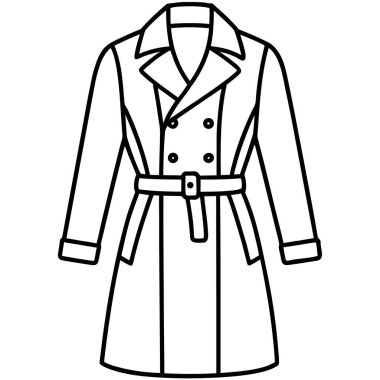 Beyaz arka planda kadın palto modası