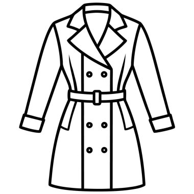 Ceket manto moda simgesi ana hatlarıyla