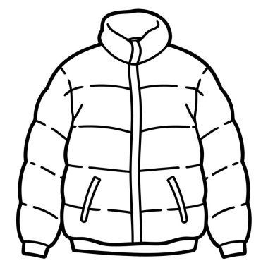 Kışlık ceketin vektör çizimi