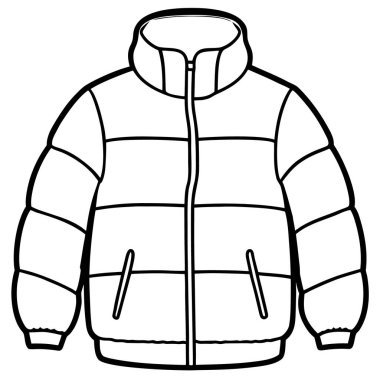 Kış ceket simgesi, anahat stili