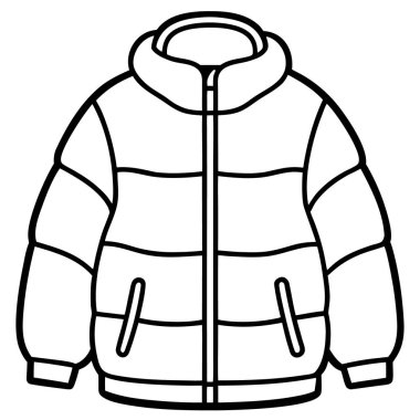 Kış ceket simgesi, anahat stili