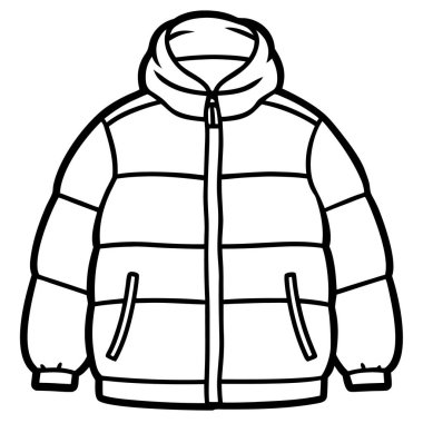 kış ceket simge vektör illüstrasyon izole