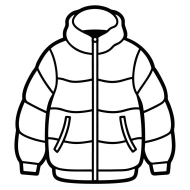 kalın ceket simgesi, basit vektör illüstrasyonu