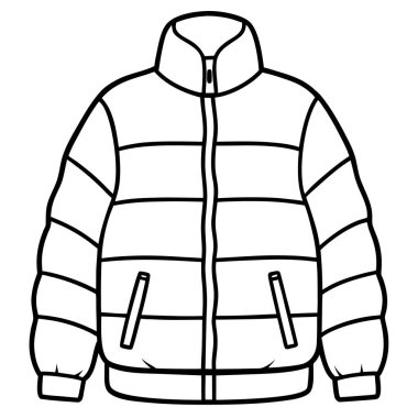 Kışlık ceketin vektör çizimi.
