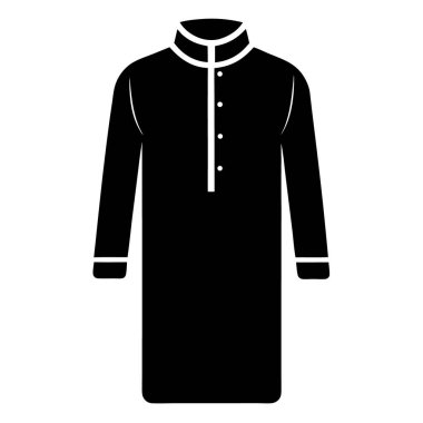 Geleneksel Müslüman giysileri izole edilmiş ikon tasarımı, vektör illüstrasyon grafiği