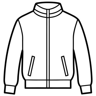 Ceket yassı vektör simgesi izole edildi