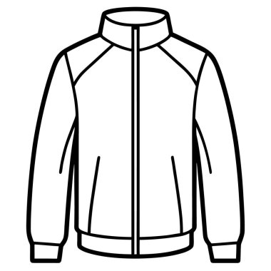 Ceket düz vektör simgesi