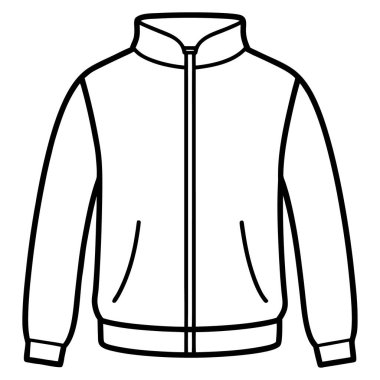 Ceket taslak vektör illüstrasyonu 10 birim