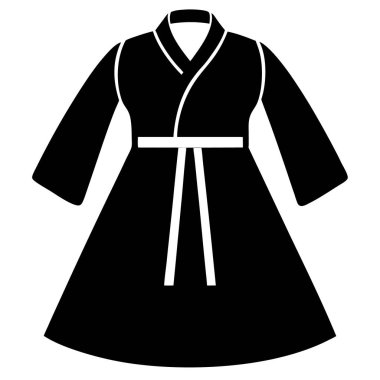 kadın elbise simgesi, basit vektör illüstrasyonu