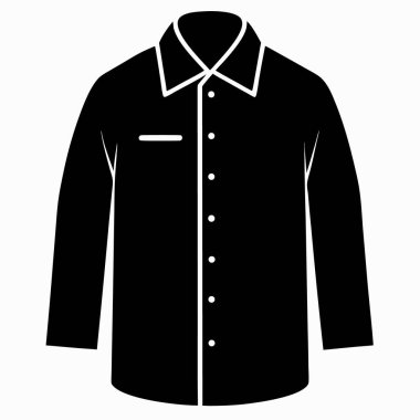 Beyaz arka planda askısı olan siyah beyaz gömlek.