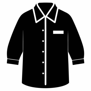 Kravatlı gömlek, vektör illüstrasyonu, illüstrasyon, beyaz arka planda