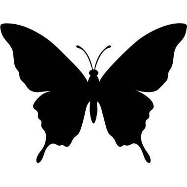 Kelebek silueti sanat vektörü