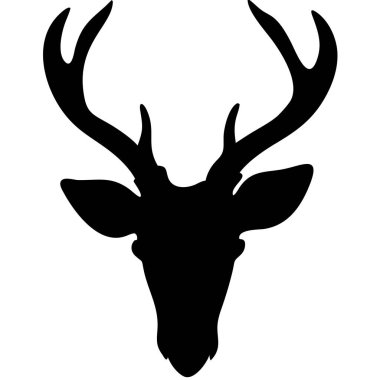 Geyik boynuzlarının silueti