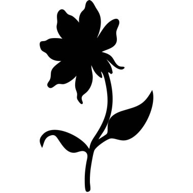 Çiçek ikonu. Web için çiçek vektör simgesinin basit illüstrasyonu