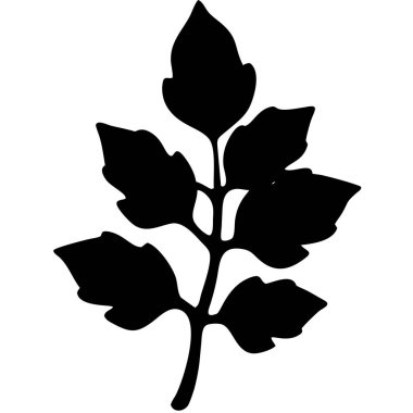 Yaprak. Web simgesi basit illüstrasyon