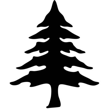 Noel ağaçları silueti izole edilmiş ikon vektör illüstrasyon tasarımı