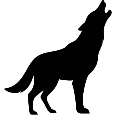 Beyaz arkaplanda bir kurdun vektör görüntüsü