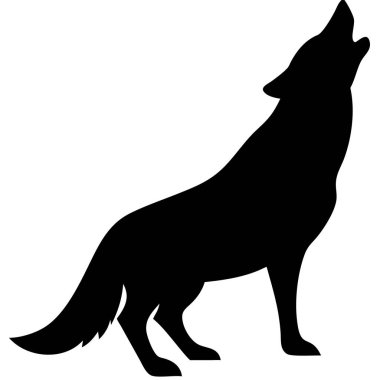 Beyaz arkaplanda bir kurdun vektör görüntüsü