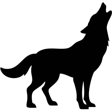 Beyaz arkaplanda bir kurdun vektör görüntüsü