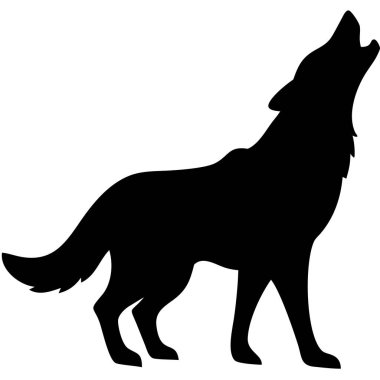 Beyaz arkaplanda bir kurdun vektör görüntüsü