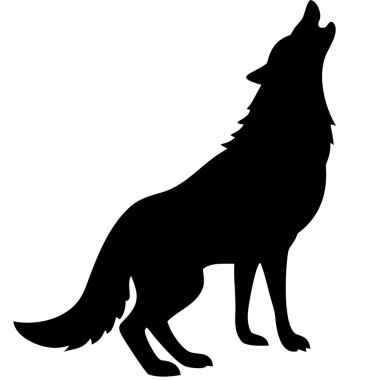 Beyaz arkaplanda bir kurdun vektör görüntüsü