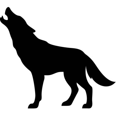 Beyaz arkaplanda bir kurdun vektör görüntüsü