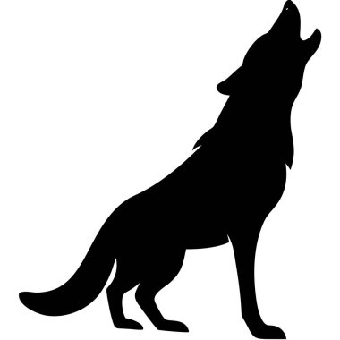 Beyaz arkaplanda bir kurdun vektör görüntüsü