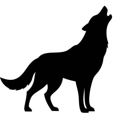 Beyaz arkaplanda bir kurdun vektör görüntüsü