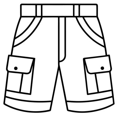 Pantolon ikonu. Web için kısa vektör simgesinin basit illüstrasyonu