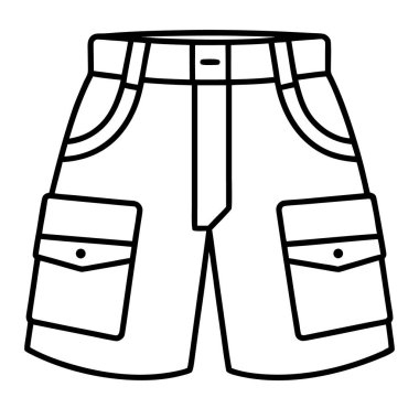şort simgesi. Web için kısa vektör simgelerinin özet çizimi