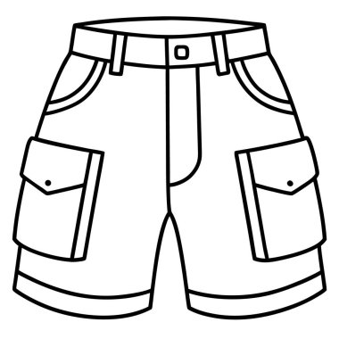 şort simgesi, basit vektör illüstrasyonu