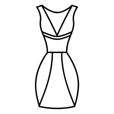 Kıyafet ikonu. Web için kıyafet vektör simgesinin özet çizimi