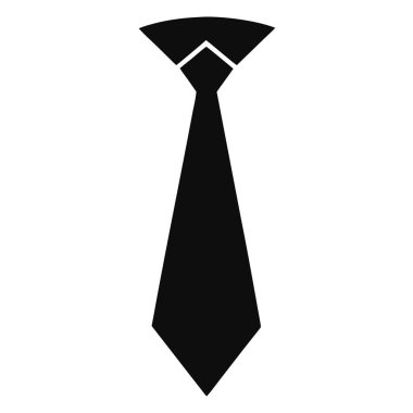 Kravat ikonu. Beyaz arkaplanda izole edilmiş web tasarımı için bağ vektör simgesinin basit çizimi