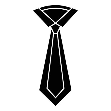 kravat simgesi, basit vektör illüstrasyonu