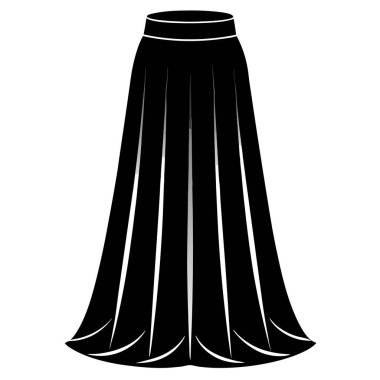 Beyaz arka planda siyah saplı bir cadı şapkasının siyah beyaz vektör çizimi