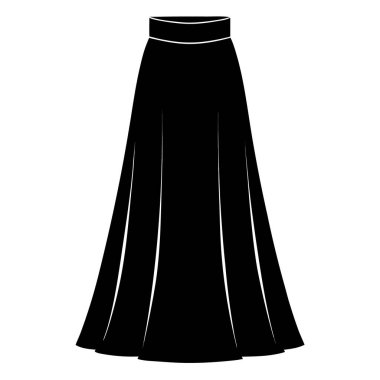 Etek simgesi. Etek vektör simgesi web için basit örnek