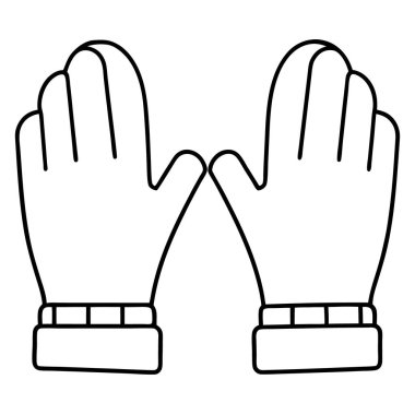 Kış eldivenli eller