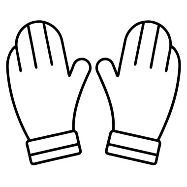 Eldiven simgesi, anahat stili